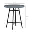 Round Wood Metal Outdoor Side Table , 50cm W 50cm D