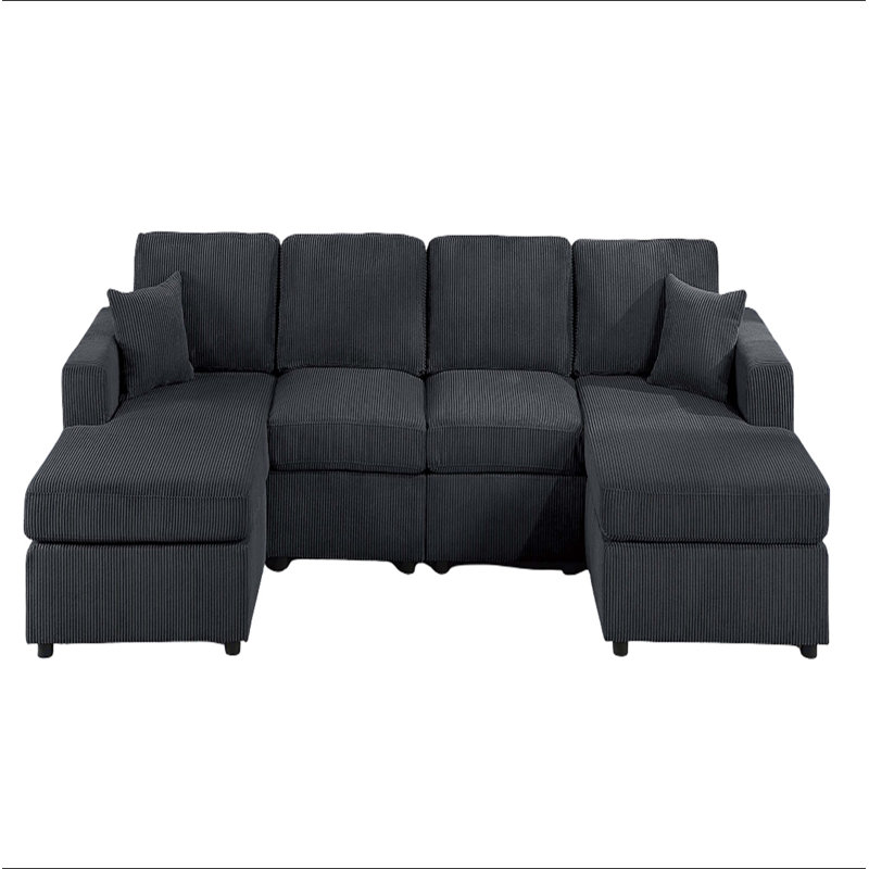 Ensemble de canapé modulaire 3 pièces Modern Design, Noir
