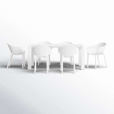 Farrah 6 - Person Patio Dining Set with Extendable Rectangular Table