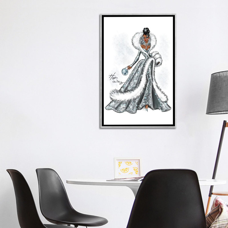 Givre d'hiver - HWI579, H 40 po x l 26 po, Impression sur toile flottante sans passe-partout, Argent