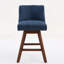 Ensemble de 2 tabourets de bar pivotants à hauteur de comptoir, siège de 26 po de hauteur, ensemble de tabourets de bar rembourrés, tissu bleu-1492623199