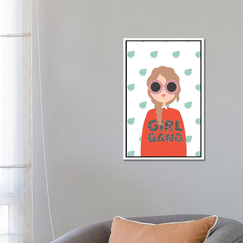 Girl Gang by The Beau Studio - Print on Canvas, 66.04 cm H x 45.72 cm W, White Framed