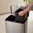 10 Gallon Silver Two-Section Recycling and Trash Bin with Independent Foot Pedals-136076411