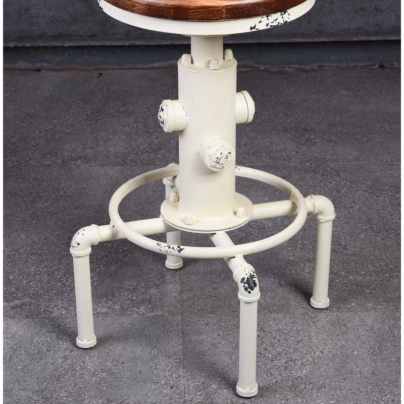 Tabouret de bar Dicot, Brun / blanc antique, 2