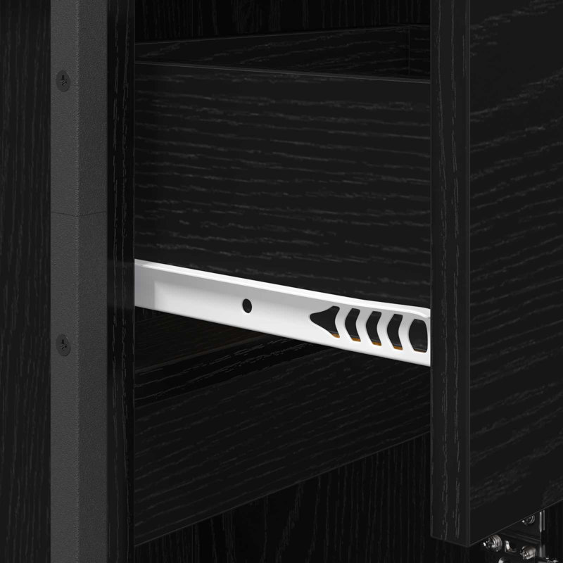 Freestanding Bathroom Cabinet, Black Oak