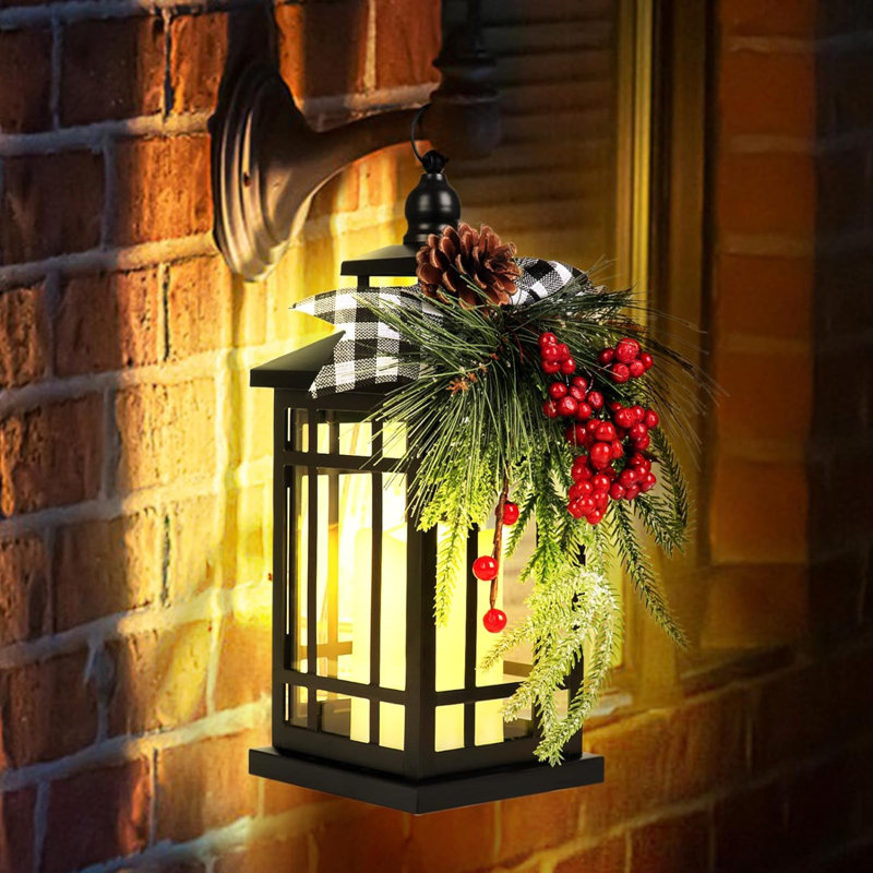 Metal Tabletop Lantern, White
