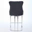 Ensemble de 2 tabourets de bar noirs de 25 po de hauteur de comptoir, chaises d'îlot de cuisine rembourrées en velours moderne avec dossier à boutons, garniture de rivets et pieds en métal chromé | Idée cadeau-375297816