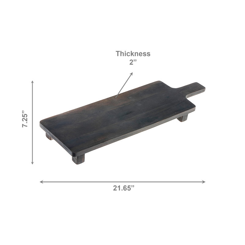 Bois d'acacia Marlee Rect. Tableau de service sur pied