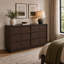 Commode 6 tiroirs noyer foncé 46,85 po-613153693