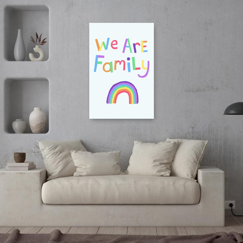 We We Family Rainbow Colorful Playful Vibrant Landscape Nature, impression murale, H 36 po x l 24 po