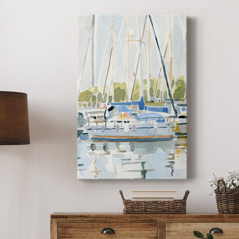 By The Bay II - peinture sur toile tendue, H 36 po x l 24 po x P 1 po