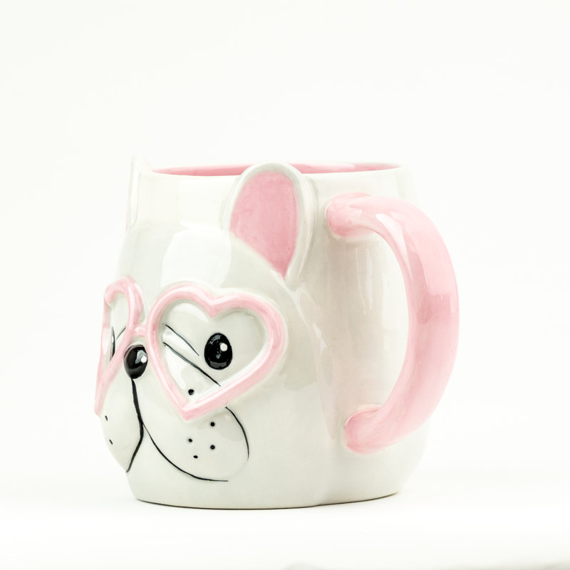 10 Strawberry Street Frenchie Hearts Mug