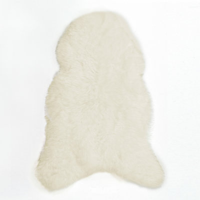Dalaman Handmade Icelandic Sheepskin White Area Rug