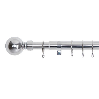 Iron Adjustable 2.8cm Single Curtain Pole