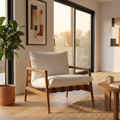 Fauteuil en bois de teck Nomi