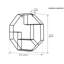 Simia Octagon Metal Floating Shelf