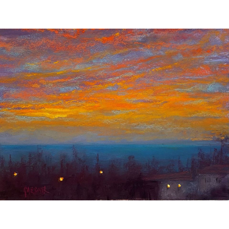 Sunset Serenade Print by Dina Gardner, 25.25" H x 31.25" W x 0.875" D