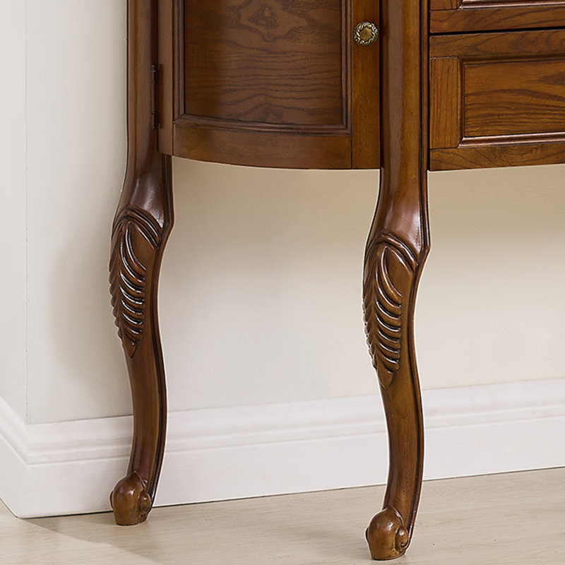 Console de style européen de luxe rétro, Brun