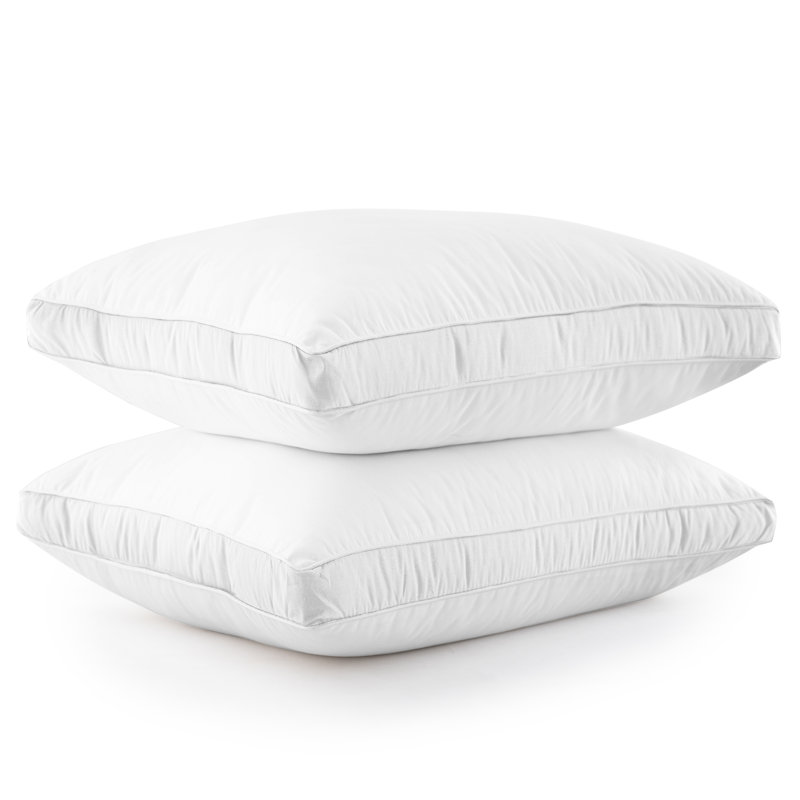 Luxury Soft for Back and Side Sleepers Fiber Support Pillow, Queen, White