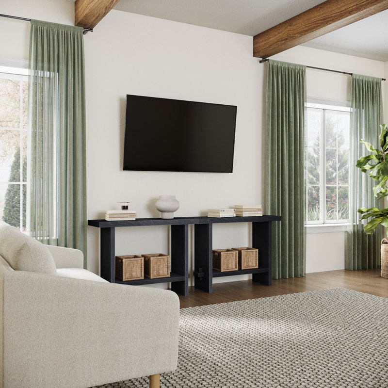Samar 40'' Console Table, Black Oak