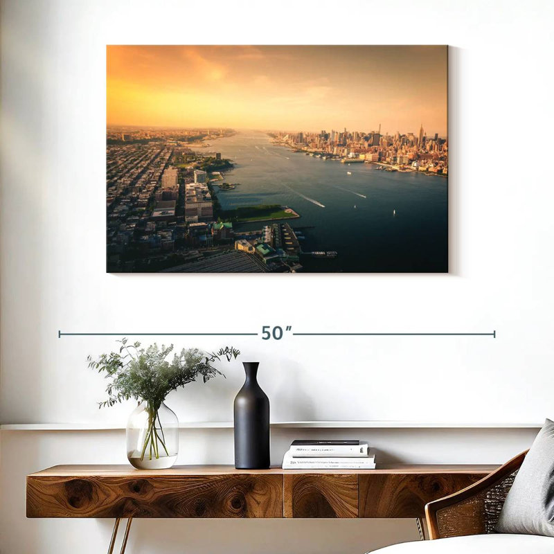 Nicci Hudson River From Above I, H 26 po x l 39 po