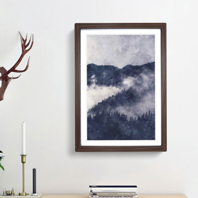 Waxing Moon over the Forest - Picture Frame Painting Print
