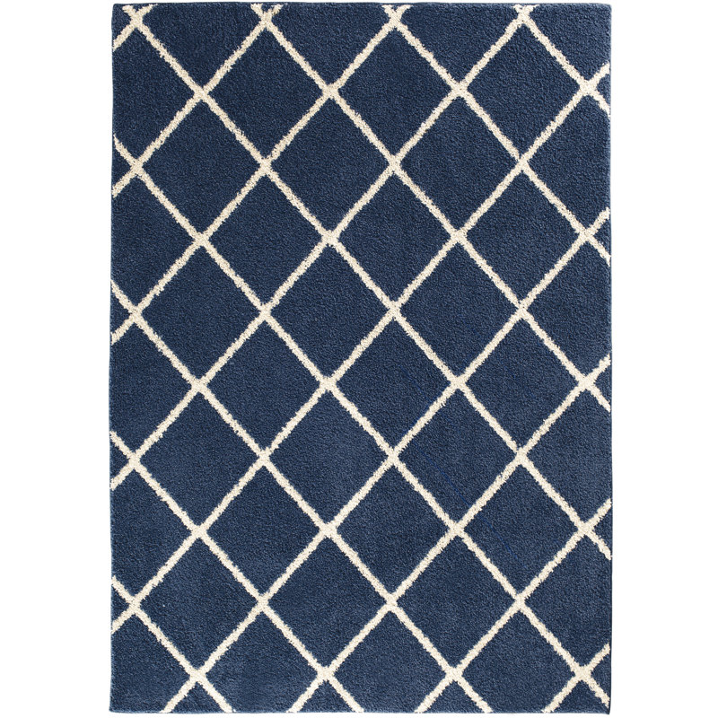 Tapis bleu Sari, Rectangle 5 pi x 7 pi 3 po