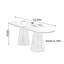 Table de salle à manger ovale brune durable-1508600555
