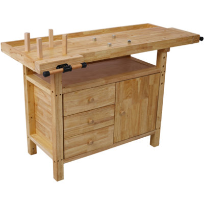 Établi en bois pour atelier et maison