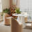 Modern Fashion Dining Table And Chairs Set, Upholstered Dining Chairs Set Of 4 And Round Solid Wood Dining Table-1341022252-1341022249