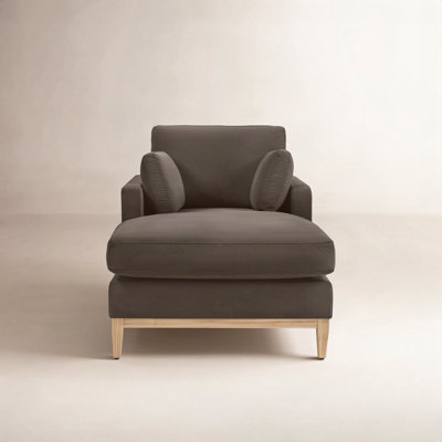 Searle Pierre Upholstered Velvet Fabric Chaise Lounge