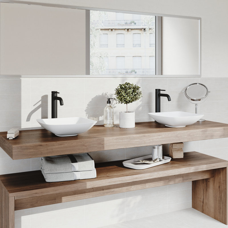 Lexington 10" H Single Handle Vessel Sink Bathroom Faucet, Matte Black