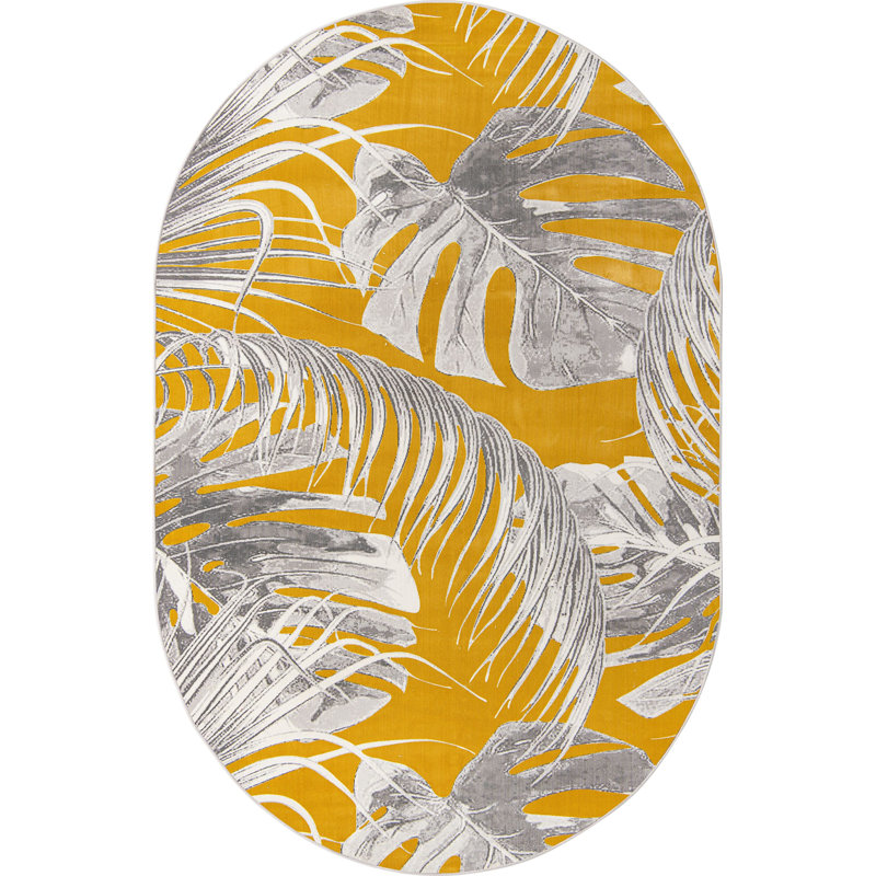Floral Indoor Rug, Oval 4' x 6'