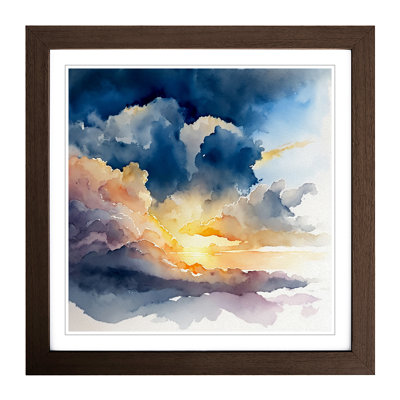 Cloudy Sky Watercolour No.1 - Framed Print