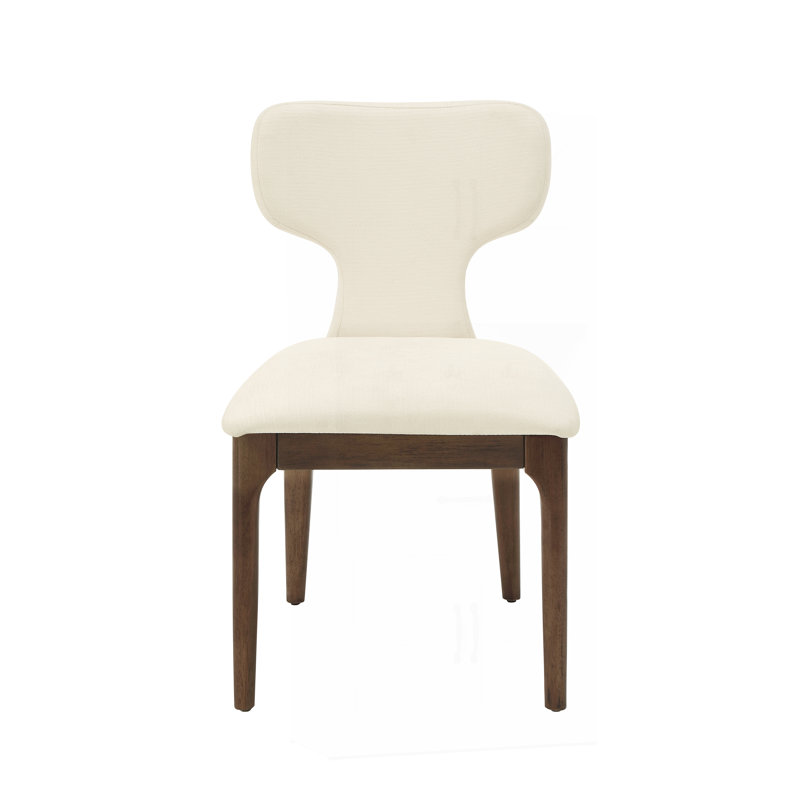 Ensemble de chaises d'appoint en chenille et rembourrées, siège rembourré confortable avec structure en bois durable pour des espaces de repas et de vie élégants