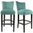 Upholstered Counter Stool with Solid Wood Frame-48367412