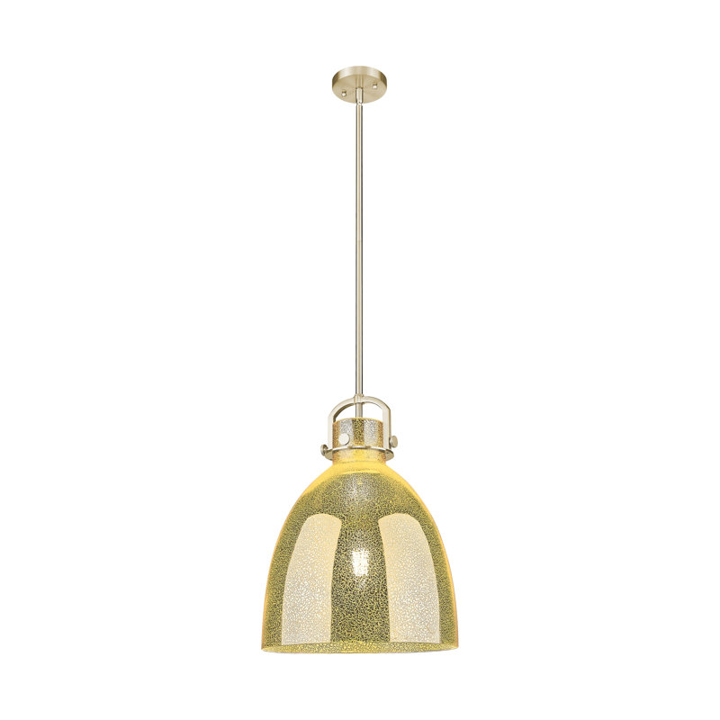 Luminaire suspendu 1 lumière Badillo, H 18,25 po x l 14 po x P 14 po, Mercure, Champagne Bronze