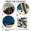 Motif abstrait avec textures bleues - art mural moderne bleu 4 pièces-1558262630-1558262631