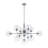 Modern Hammered Glass 13-Light Sputnik Chandelier
