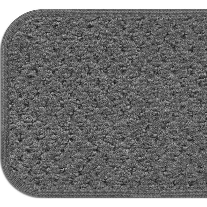 Tapis d'escalier Aneris, Rectangle 8 po x 2 pi, gris