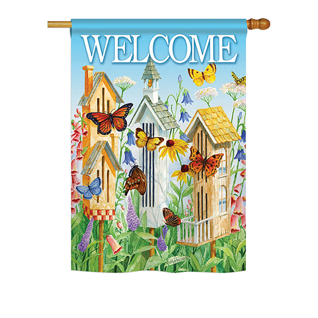 Boolia Butterfly Houses 2-Sided Polyester House Flag August Grove® 