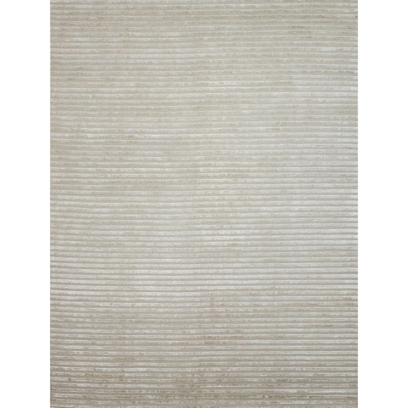 Striped Area Rug in Ivory/Gray, Rectangle 8' x 10'