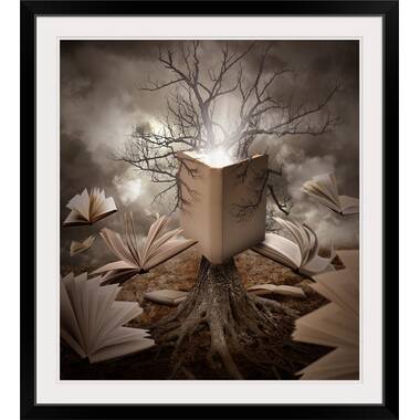 Straub 'Old Tree Reading Story Book' by Angela Waye Graphic Art Print