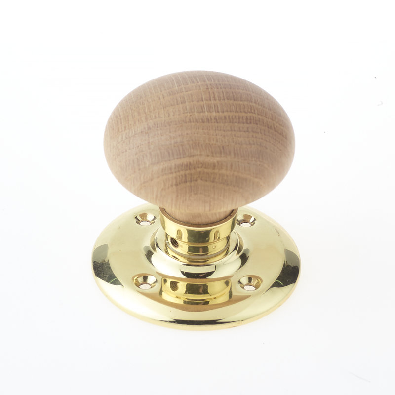 Passage Door Knob, Polished Brass