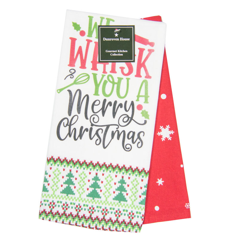 Ensemble de deux serviettes Whisk You Merry Christmas