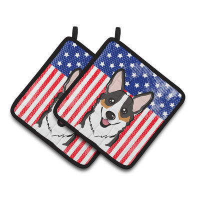 Caroline's Treasures American Flag Polyester Potholder