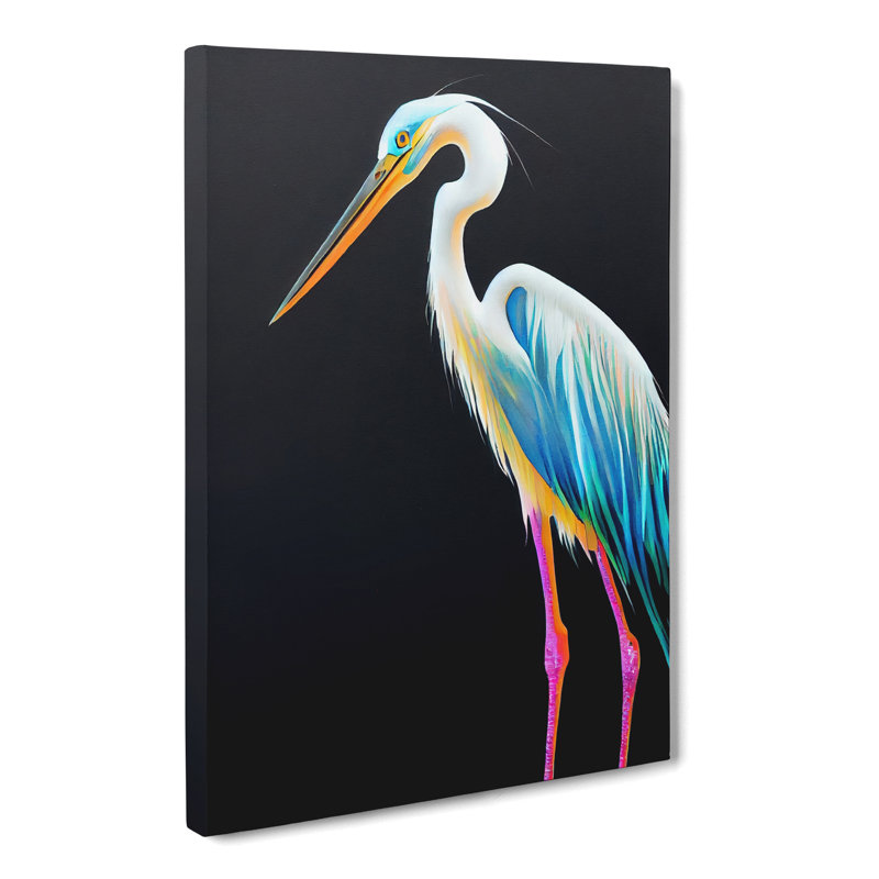 Alpert Heron Bird - Wrapped Canvas, 76cm H x 50cm W x 3cm D