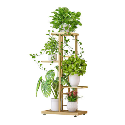 Support pour plante à 4 niveaux en métal Support à 5 niveaux pour plante