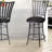 Konen Swivel Upholstered Faux Leather Counter Stool with Steel Frame-422246959