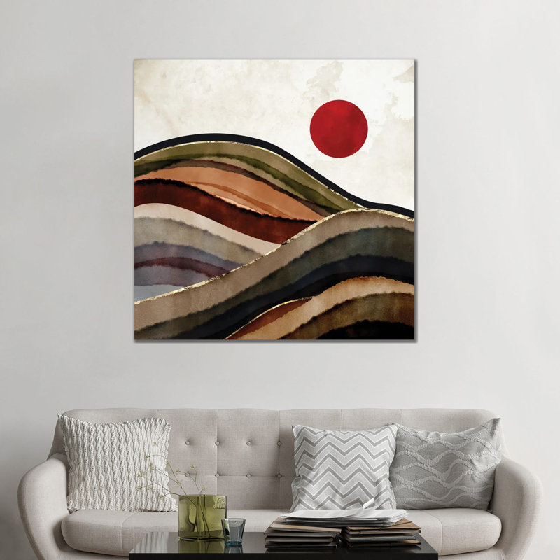 «Fall Fall Abstract», reproduction d'impression, Pas de tapis, Toile tendue, H 48 po x l 48 po x 1,5 po